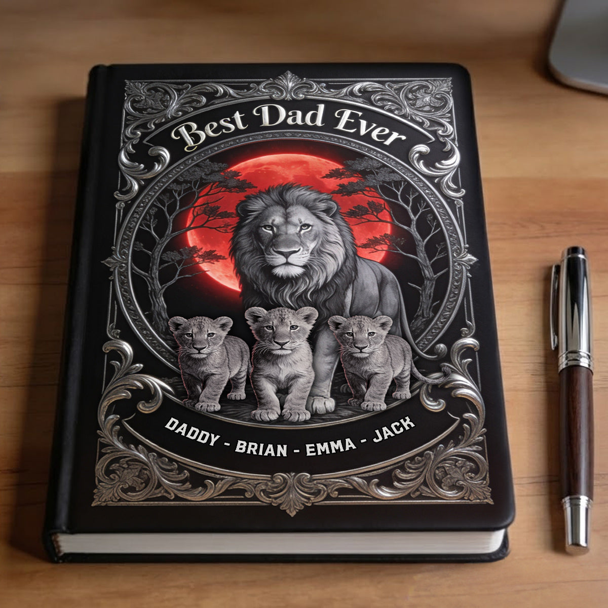 Best Dad Ever - Personalized Father Leather Journal
