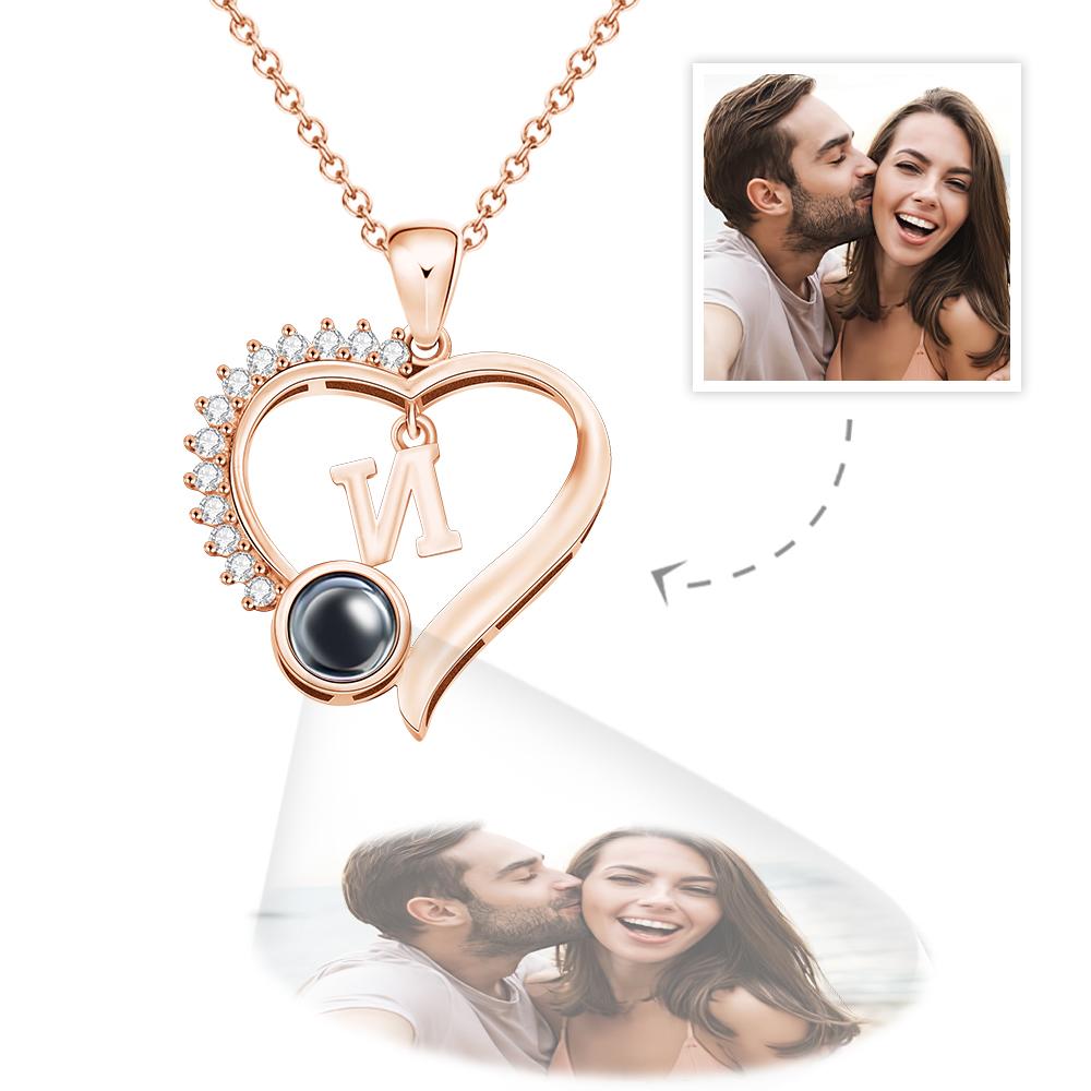 Gift for who lost a loved one - Personalized Letter Heart Projection Charm