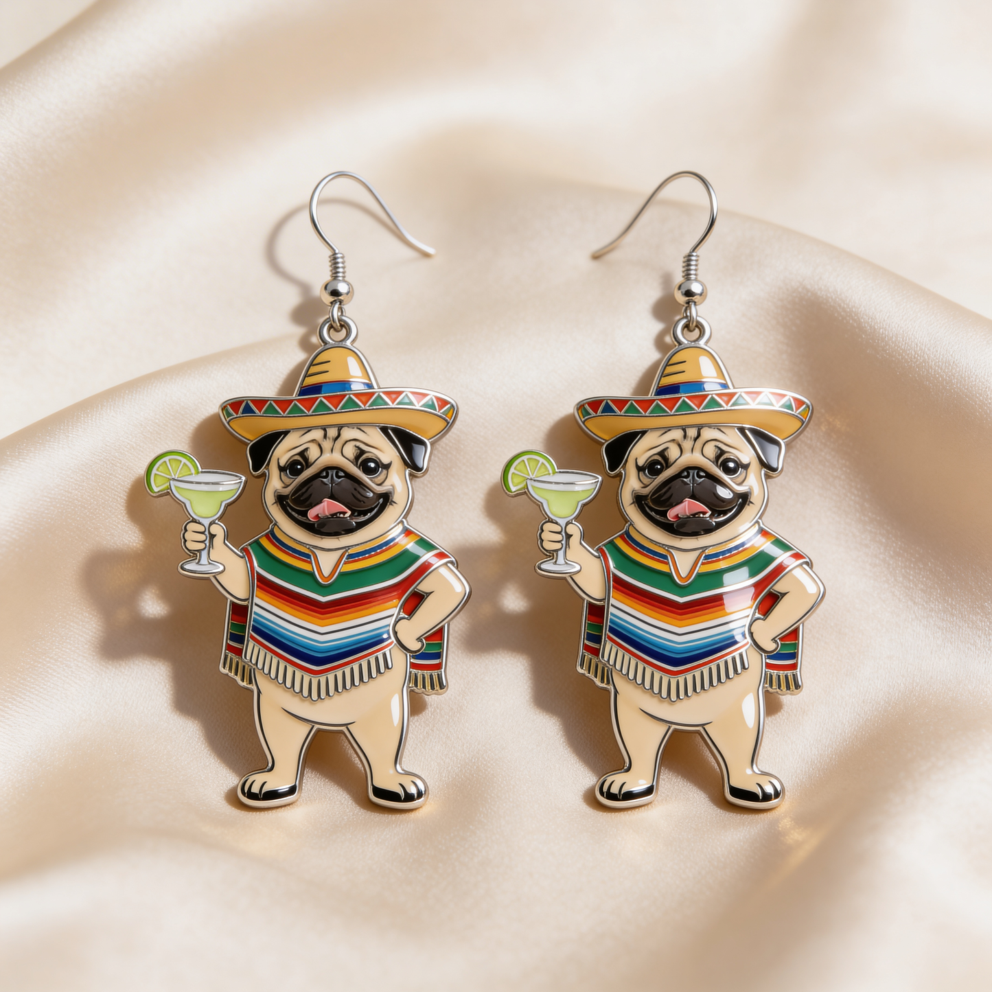 Custom Any Photo, Cinco De Mayo Earrings for Women - Personalized Dog Earrings