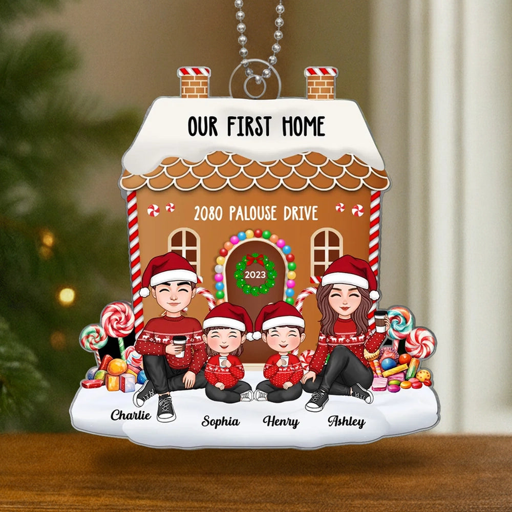 Our First Home Gingerbread Acrylic Ornament — Family Keepsake, Heartwarming Christmas Gift