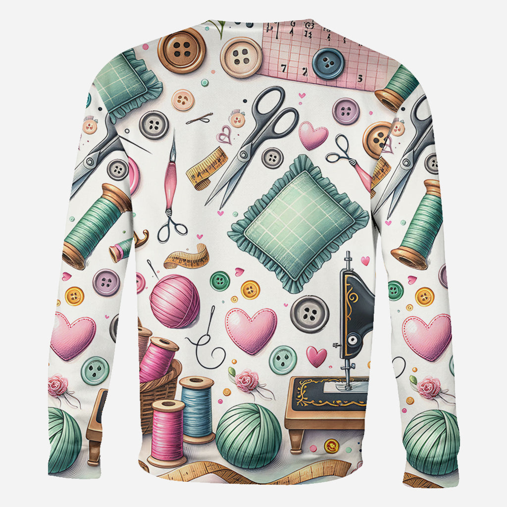 Just A Girl Who Loves Sewing - Personalized Sewing All Over Shirt