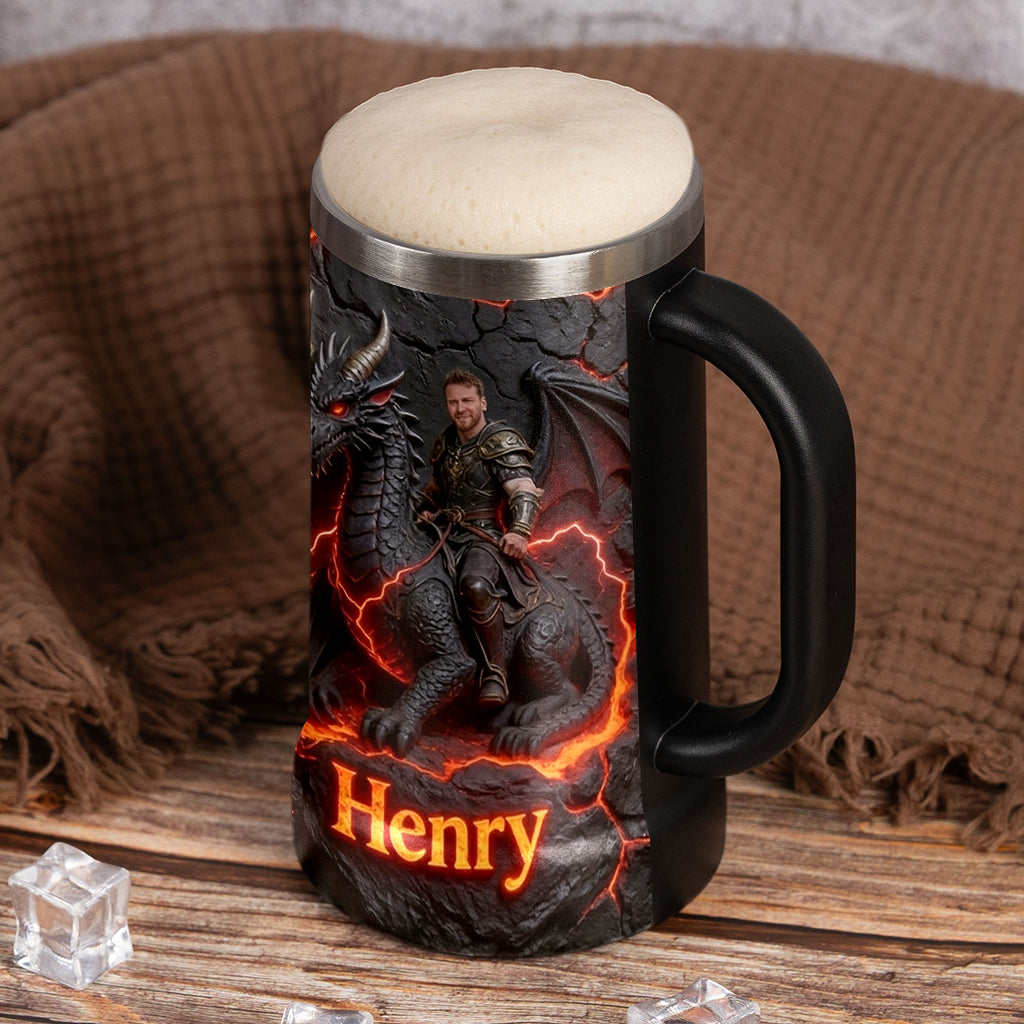 Flying With The Dragon - Personalized Dragon Beer Stein
