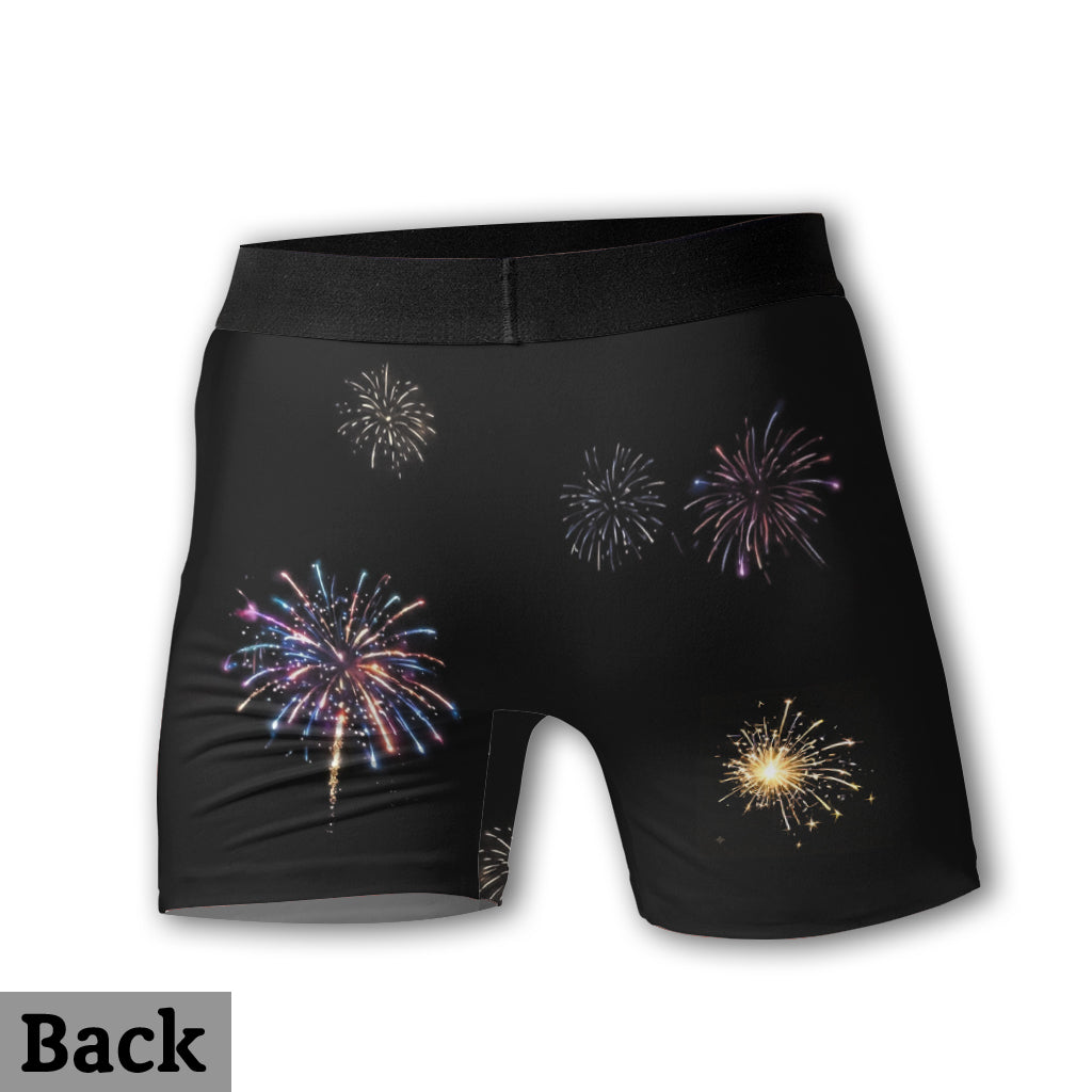I Like How He Bangs - Personalized Spicy Couple Men’s Boxer Briefs