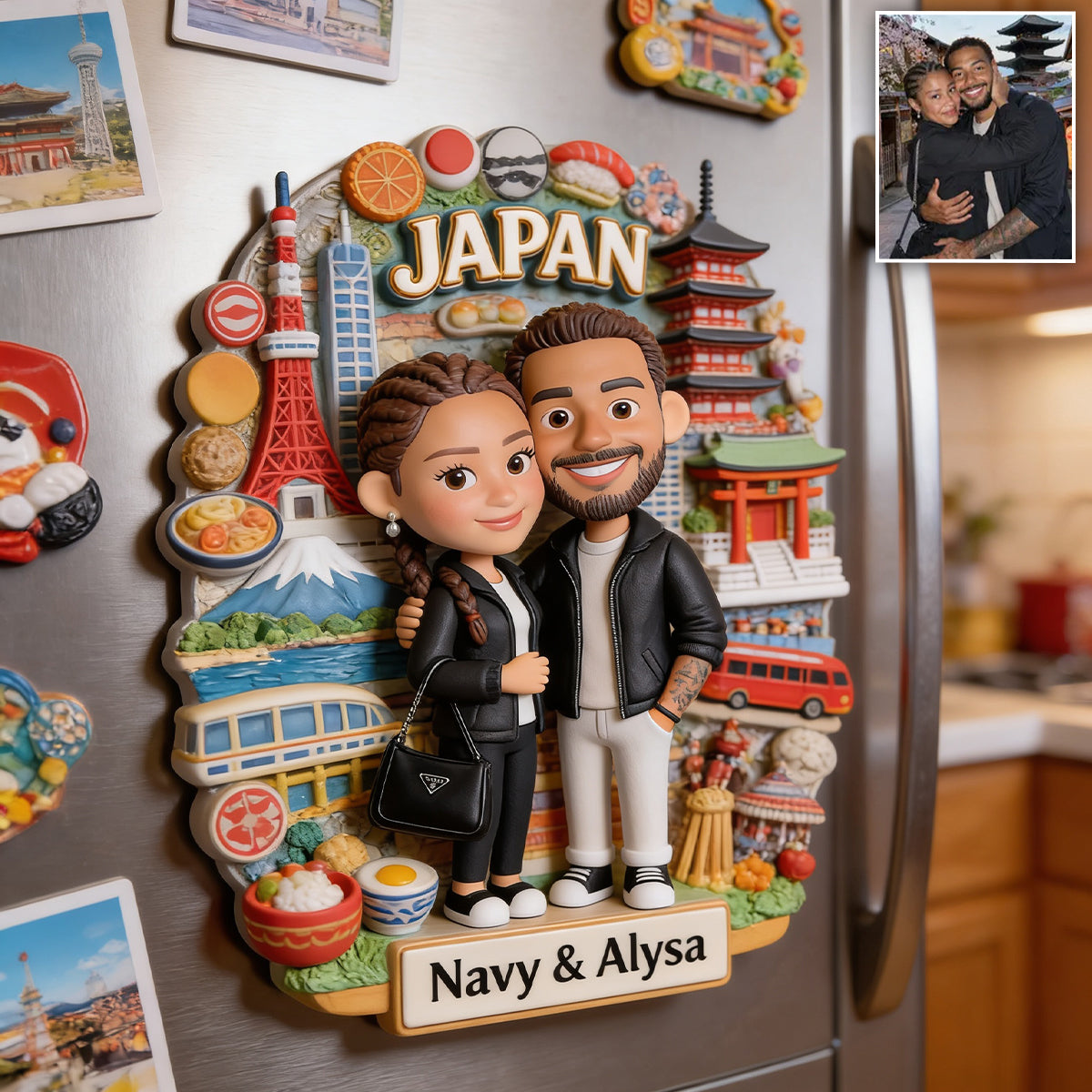 Couple Travel Memories - Personalized Travelling Magnet