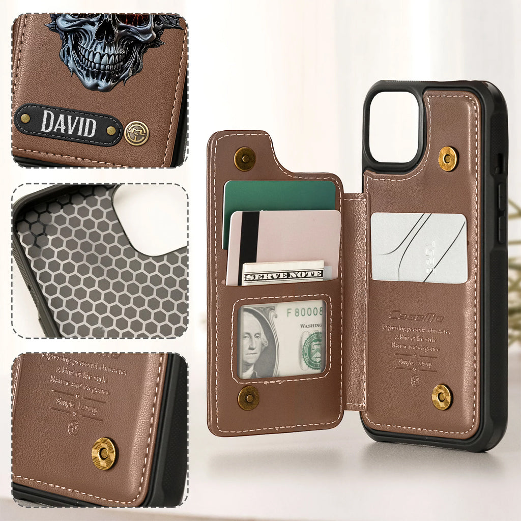 Cool Skull - Personalized Skull Wallet Phone Case
