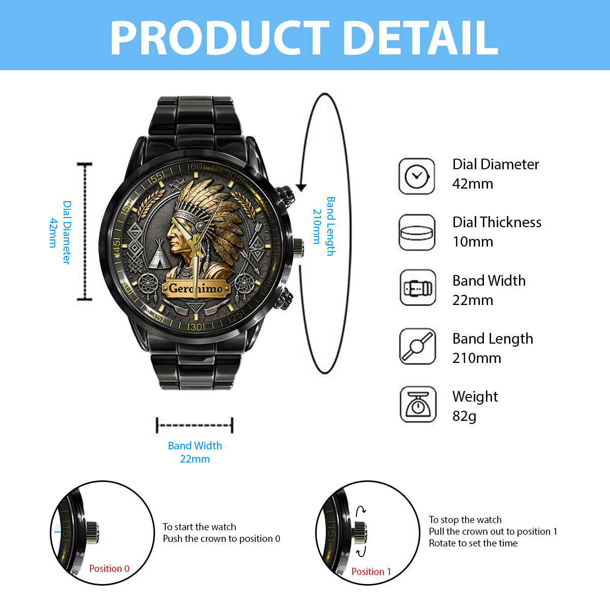 Indigenous - Personalized American Indian Hand Watch