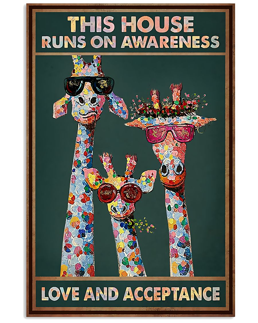 Autism This House Runs On - Awareness Autism Awareness Poster 0921