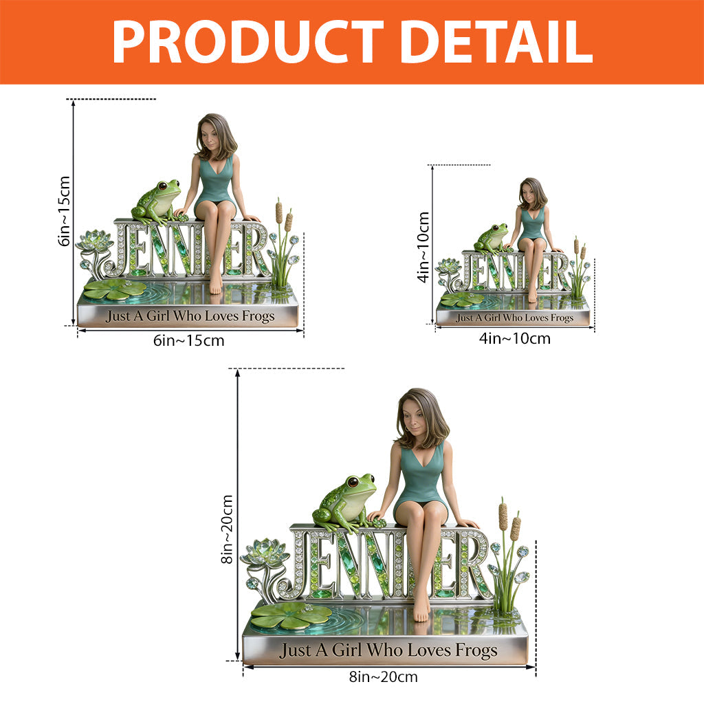 Just A Girl Who Loves Frogs - Personalized Frog Custom Shaped Acrylic Plaque