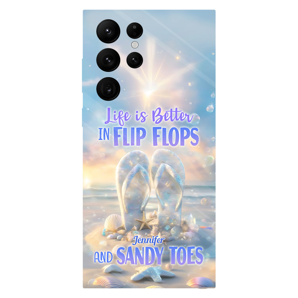 Life Is Better With Flipflops - Personalized Sea Lover Full Print Phone Case