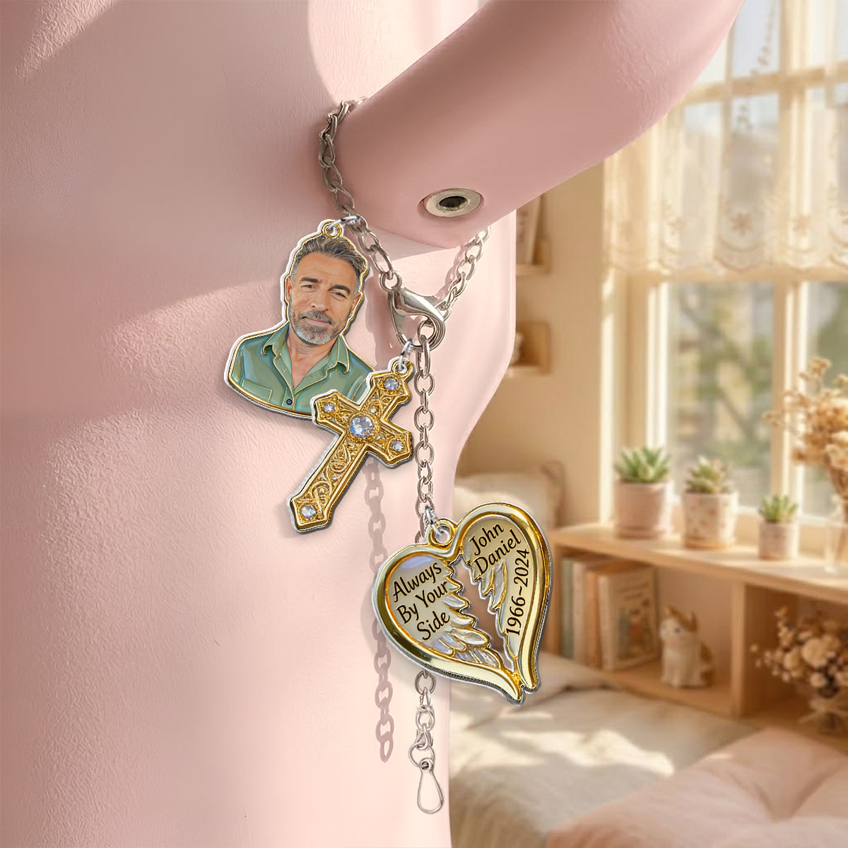 Always By Your Side - Personalized Memorial Dangling Charms