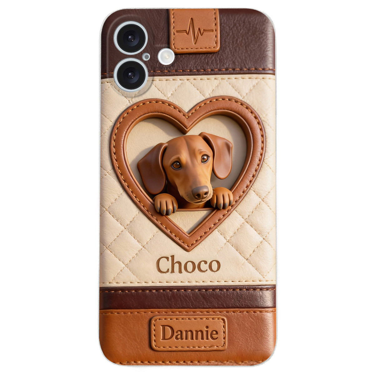 Custom From Any Photo - Personalized Dog Leather Phone Case