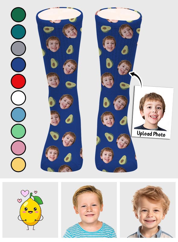 Funny Icon Pattern - Personalized grandson Socks
