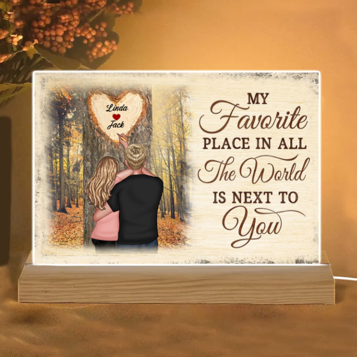 My World Is Complete With You - Romantic Personalized Couple Poster Gift for Him or Her