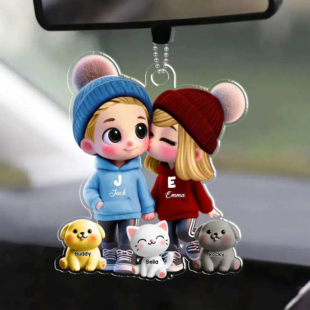 Personalized Sticker Decal for Couples – Cute Cartoon Design, Customizable for Him & Her