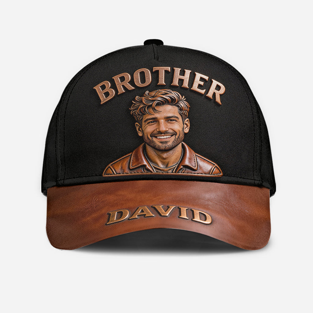 Custom Any Photo Congrat On Being My Brother - Personalized Sibling Classic Cap