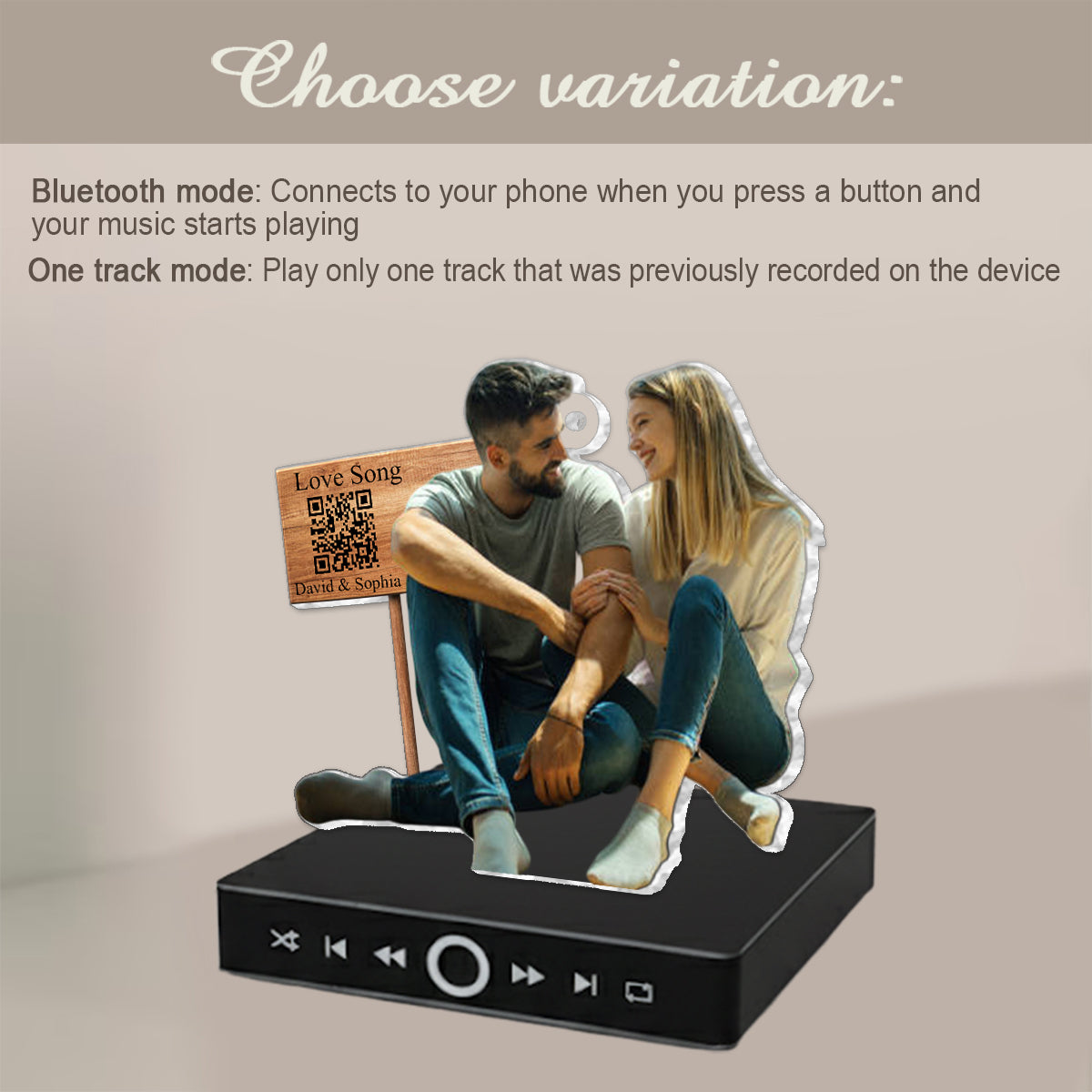 A Few Words for You - Personalized Couple Music Ornament