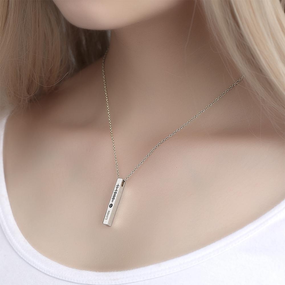 My Favorite Song - Personalized Flexible Square Shaped Bar Necklace