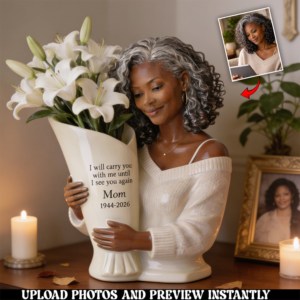 Heaven's Bloom - Personalized Memorial Acrylic Flower Vase