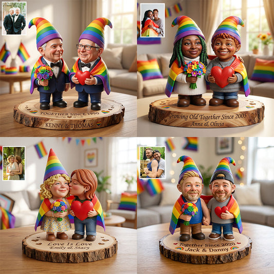 Custom Any Couple Photo - Personalized LGBT Support Premium 3D Figurine