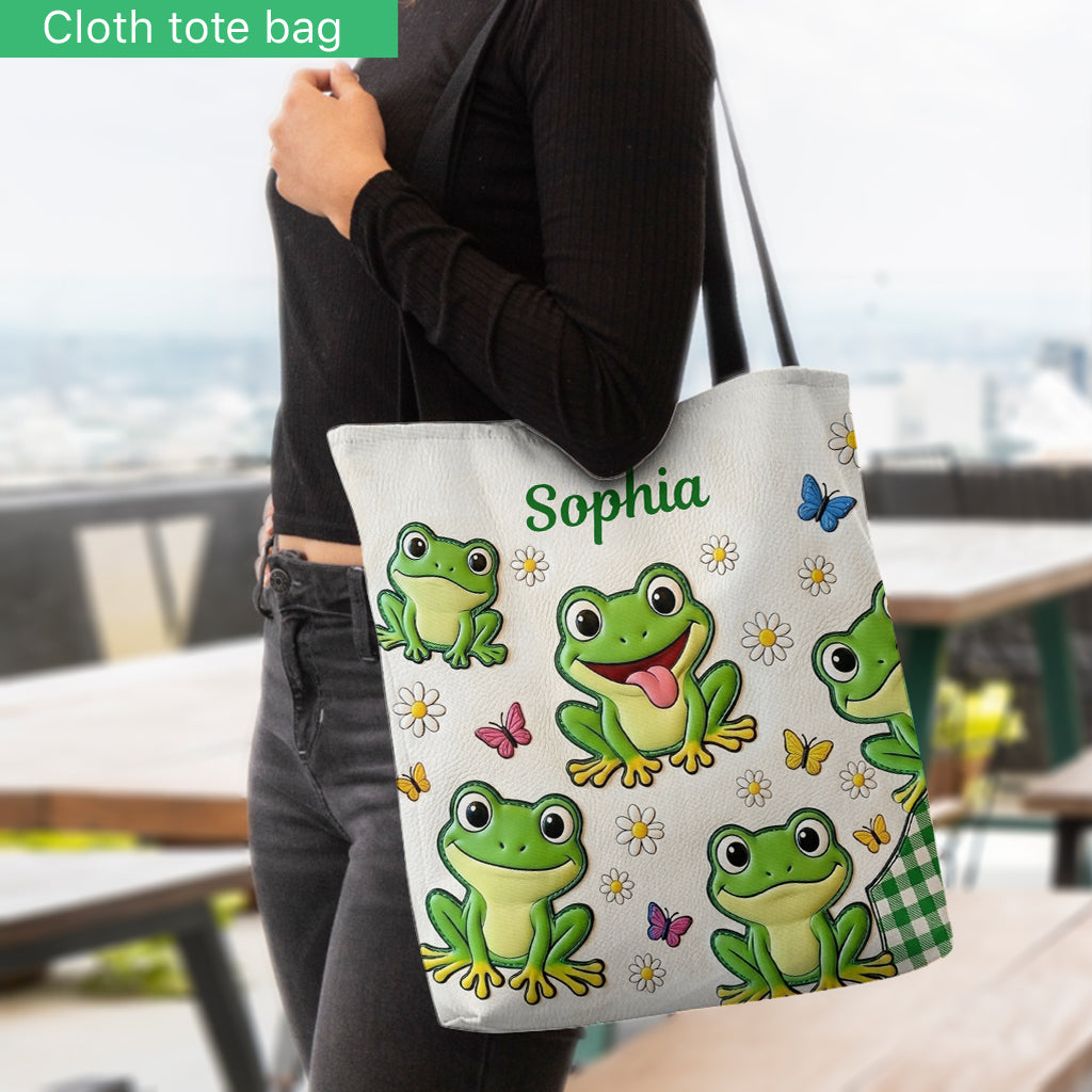 Just A Girl Who Loves Frogs - Personalized Frog Tote Bag
