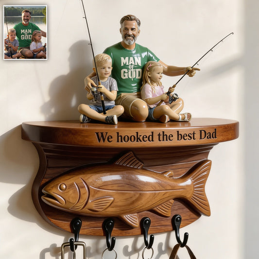 Fishing Life - Personalized Fishing Custom Shaped Hanging Rack