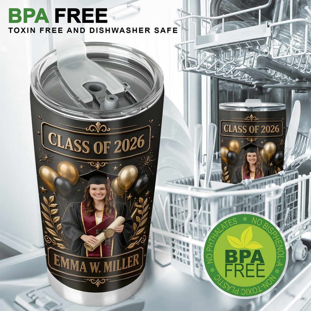 Any Photo Graduation Gift - Personalized Graduation Tumbler