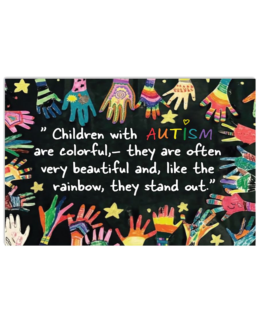Childrent With Autism Is Colorful - Autism Awareness Poster 0921