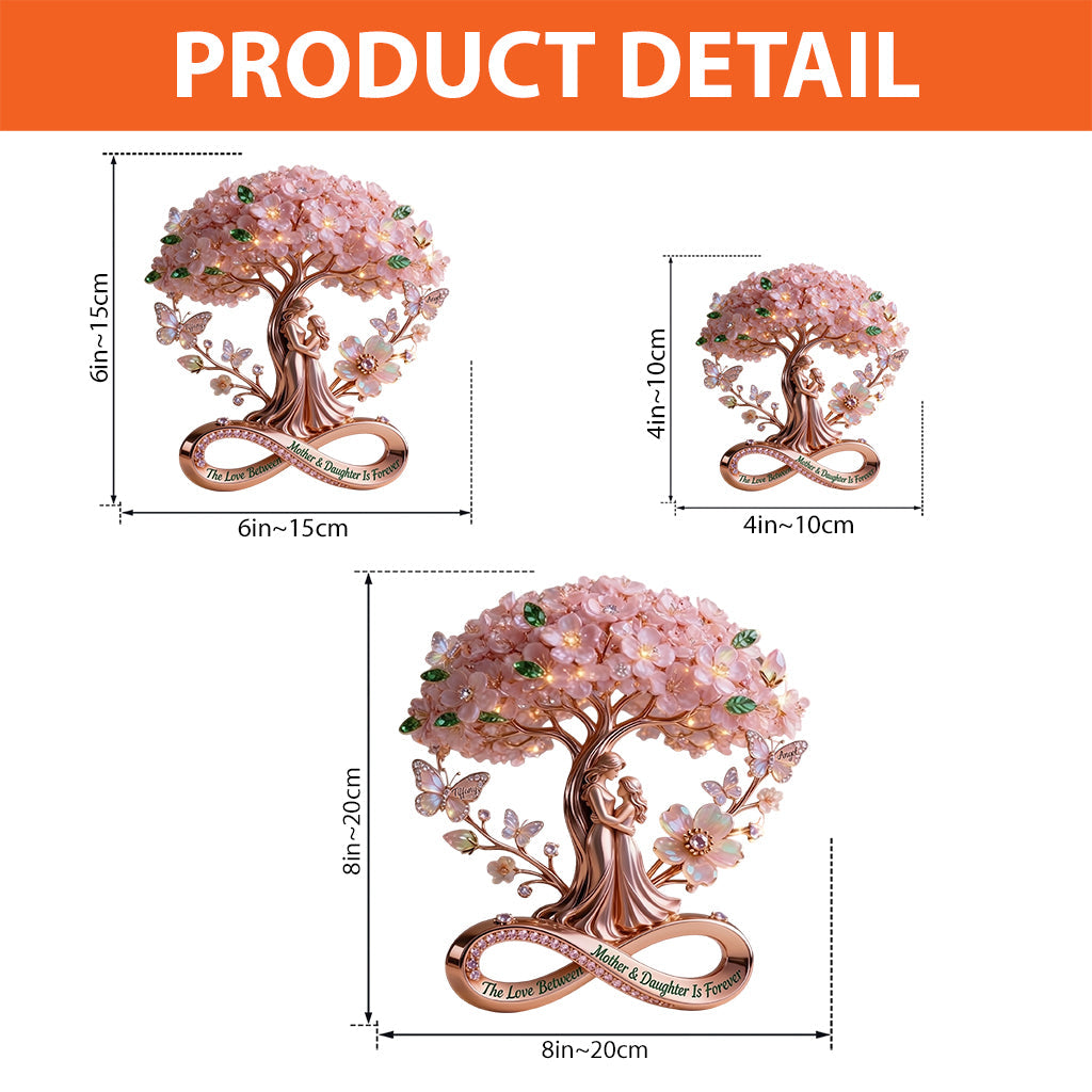 Love Between Mother & Daughter Is Forever - Personalized Mother Custom Shaped Acrylic Plaque
