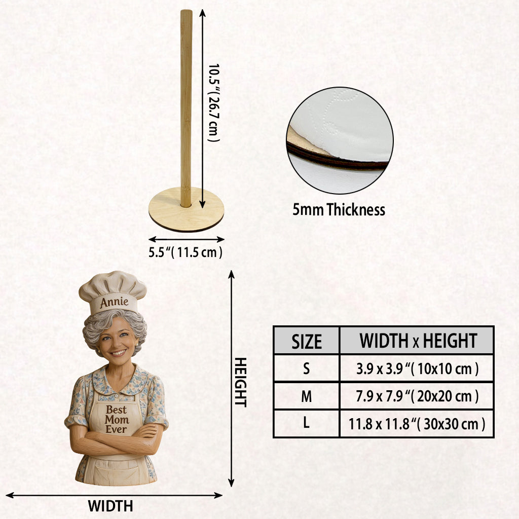 Best Chef In The World - Personalized Mother Paper Towel Stand