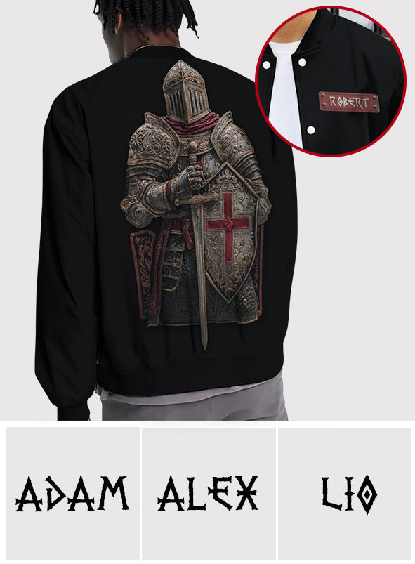 Knight Of God - Personalized Christian Varsity Jacket