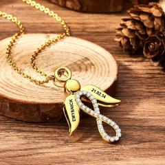 Little Angel - Personalized Name Wings Necklace