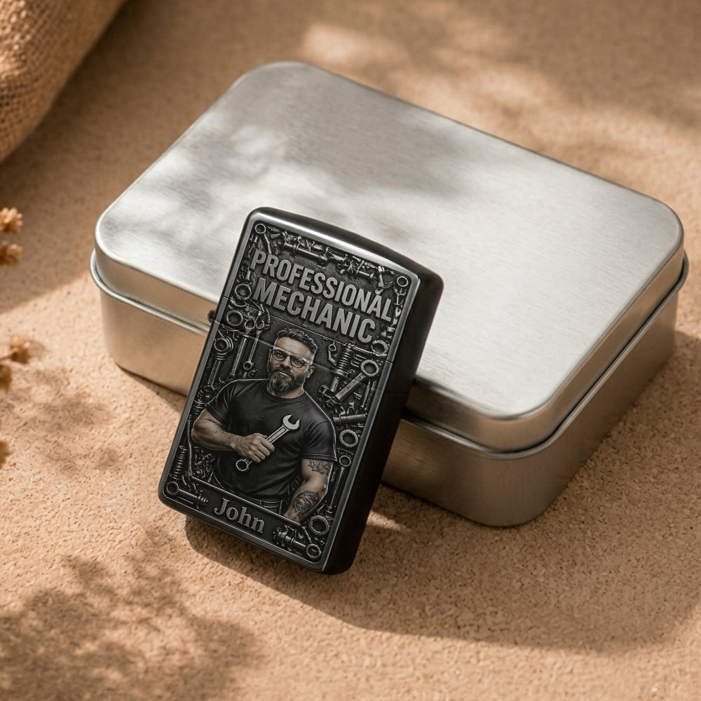 Garage Boss - Gift For Husband, For Father - Personalized Mechanic Lighter