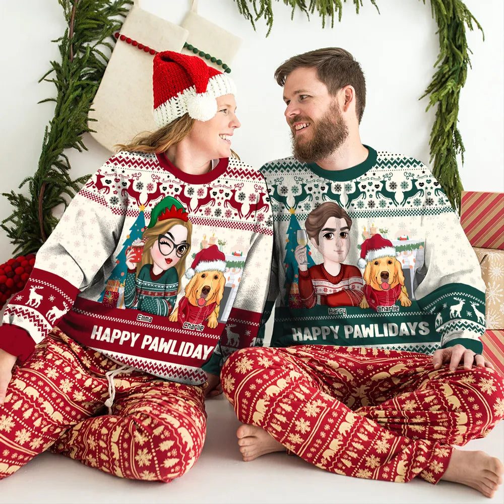 Custom Christmas Sweatshirt with Dog Owner Design Gift