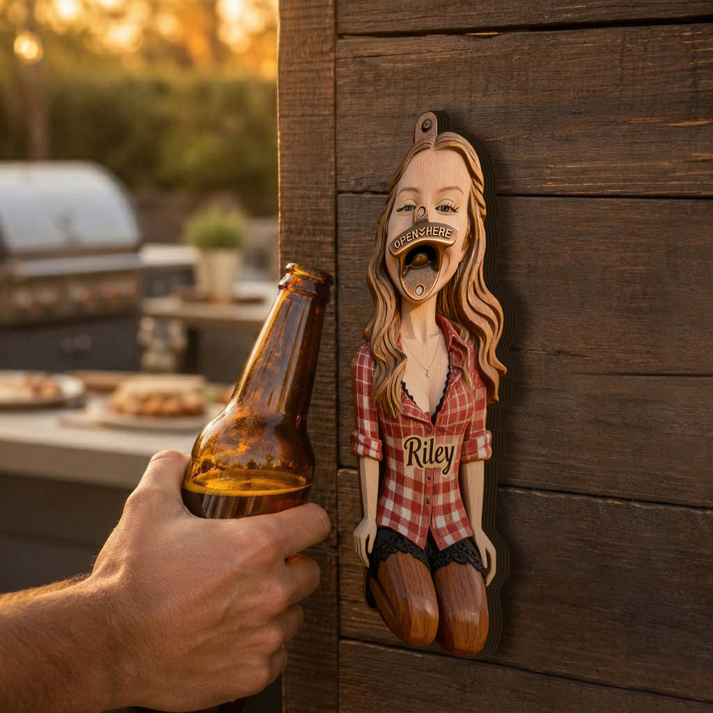 Insert Here - Personalized Spicy Couple Wall Bottle Opener