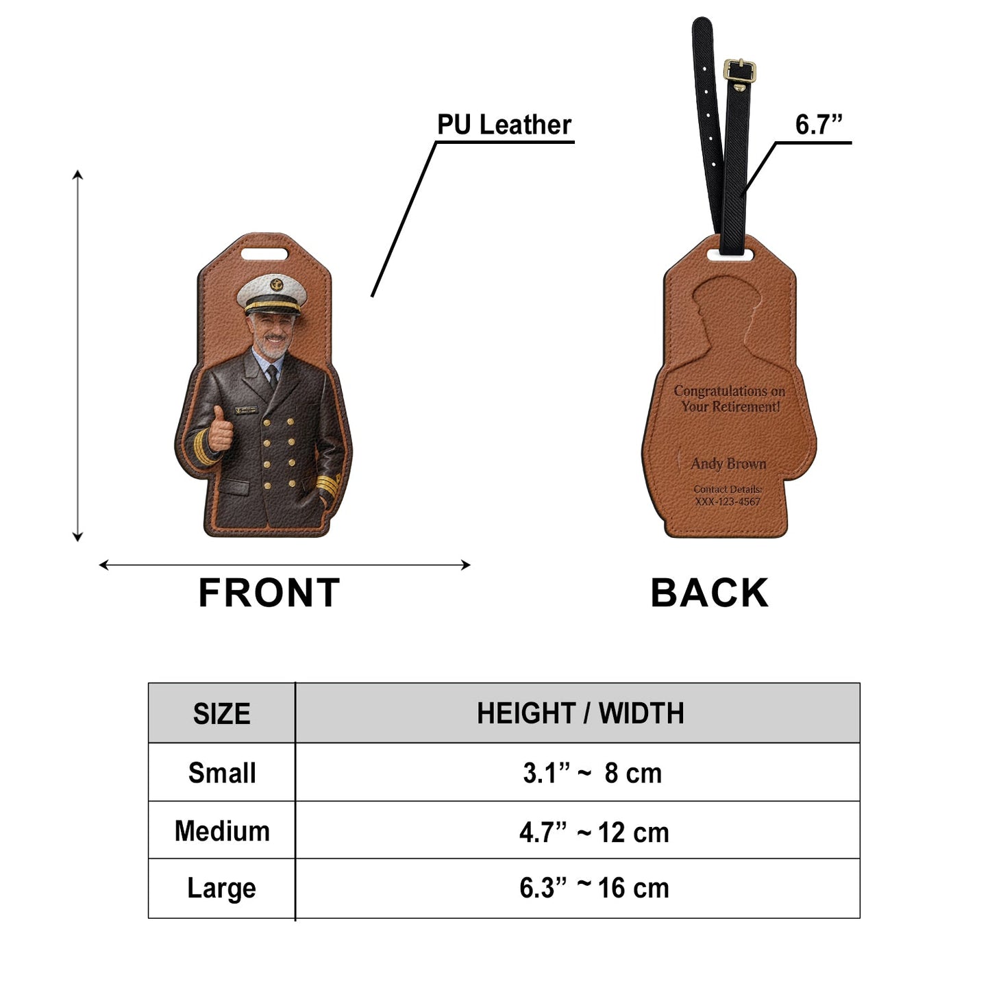 Custom Gift For Travellers - Personalized Pilot Luggage Tag
