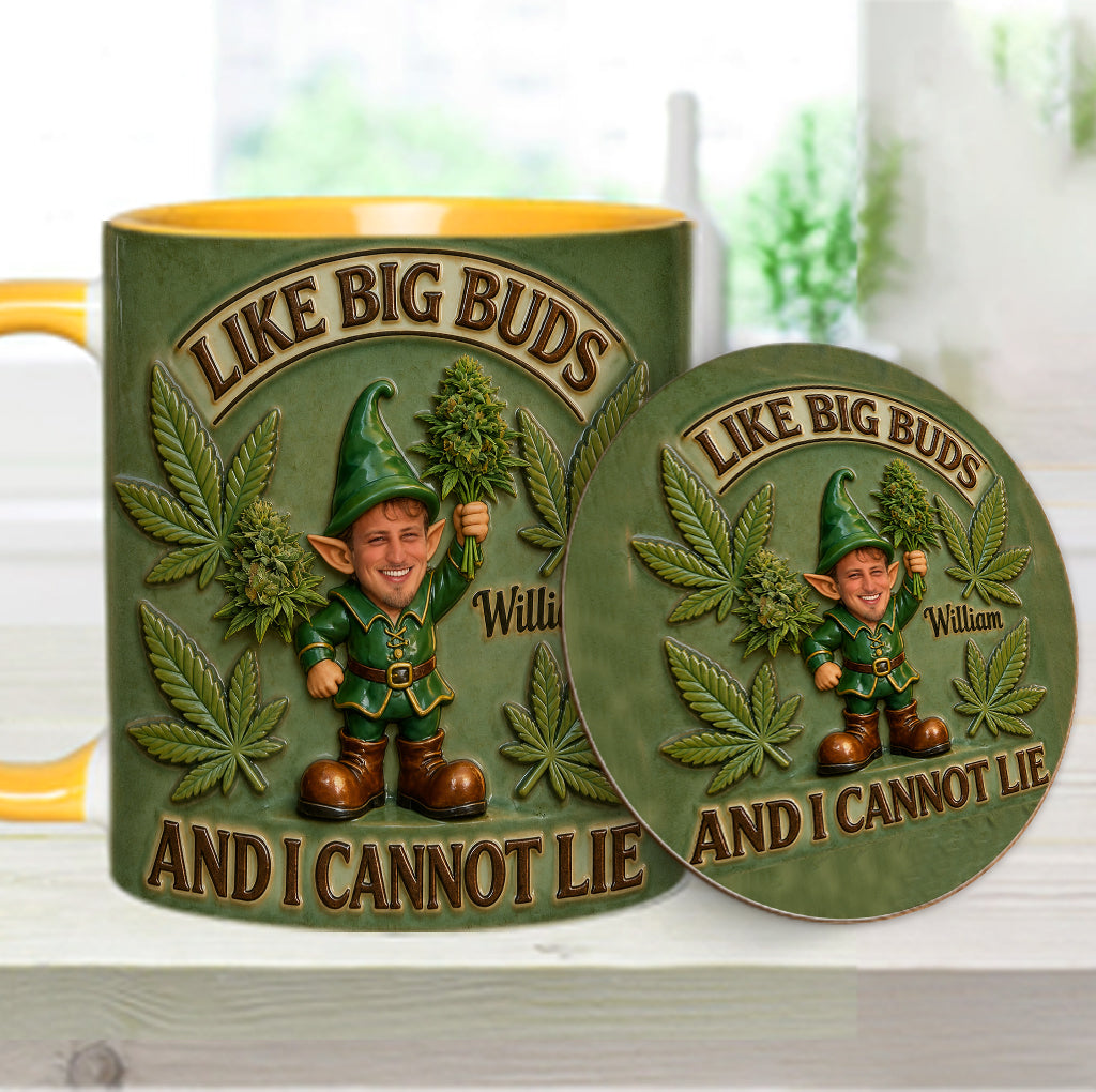 I Like Big Buds - Personalized Weed Accent Mug & Coaster