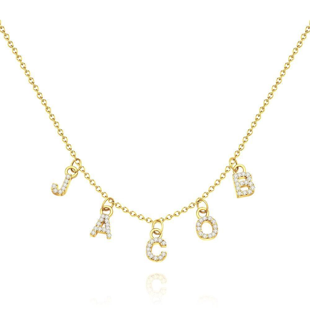 Any Letter - Personalized Diamond Initial Name Necklace