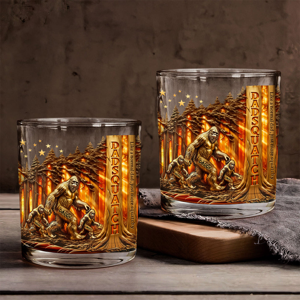 Dadsquatch - Personalized Father Whiskey Glass