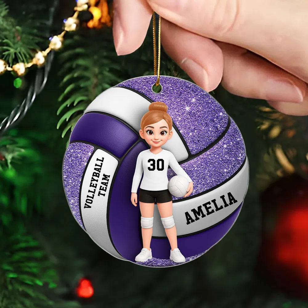 Acrylic Ornament for Volleyball Players | Custom Sporty Design, Gift-Ready Keepsake for Her