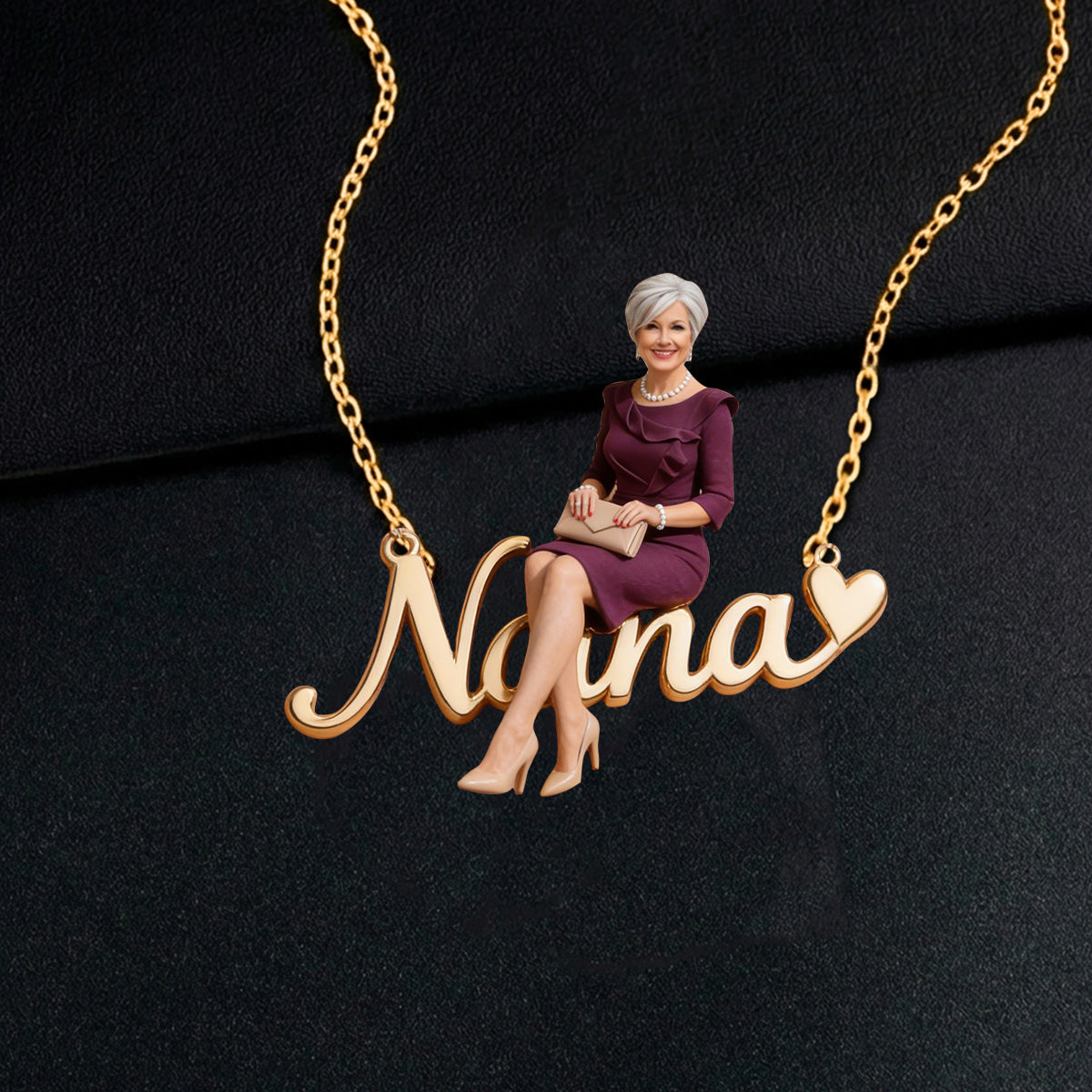 Custom Any Photo - Personalized Mother Shaped Metal Pendant Necklace