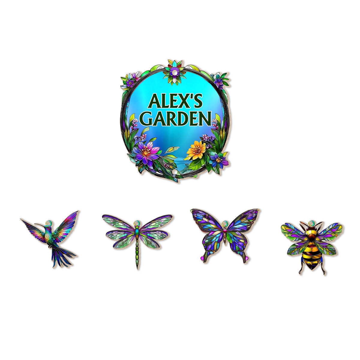 Garden Lovers Gift - Personalized Gardening Wind Chime With Charms