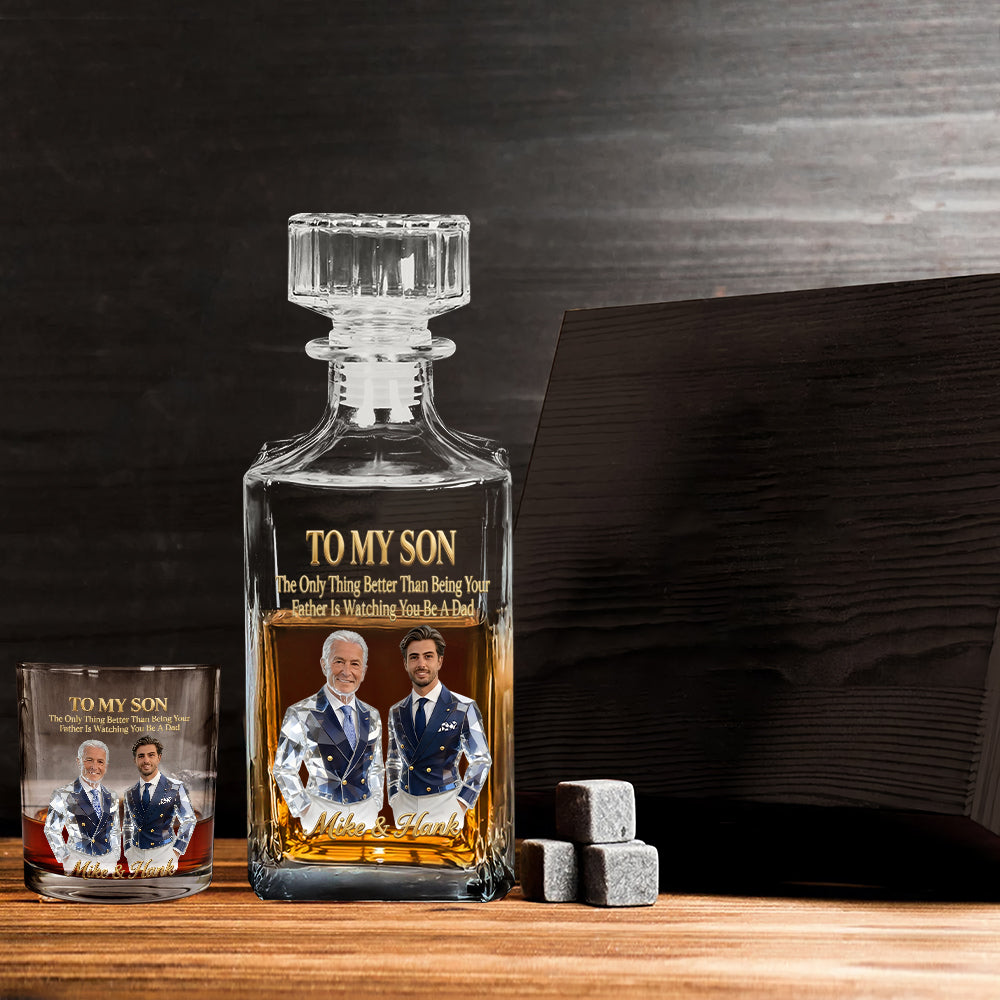 Cool Gift For Dad, Father's Day Gift - Personalized Father Whiskey Glass