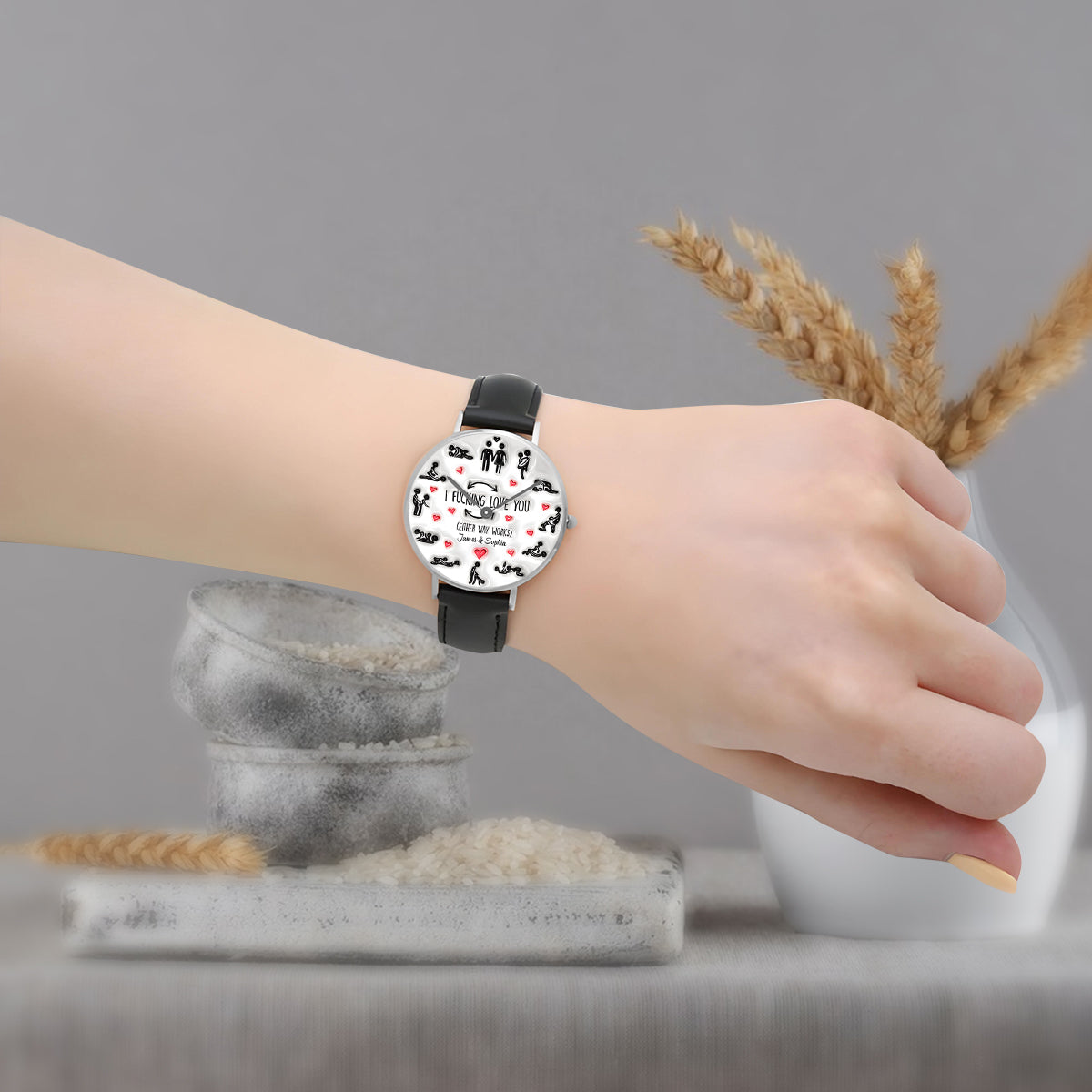 I Love You - Personalized Couple Hand Watch