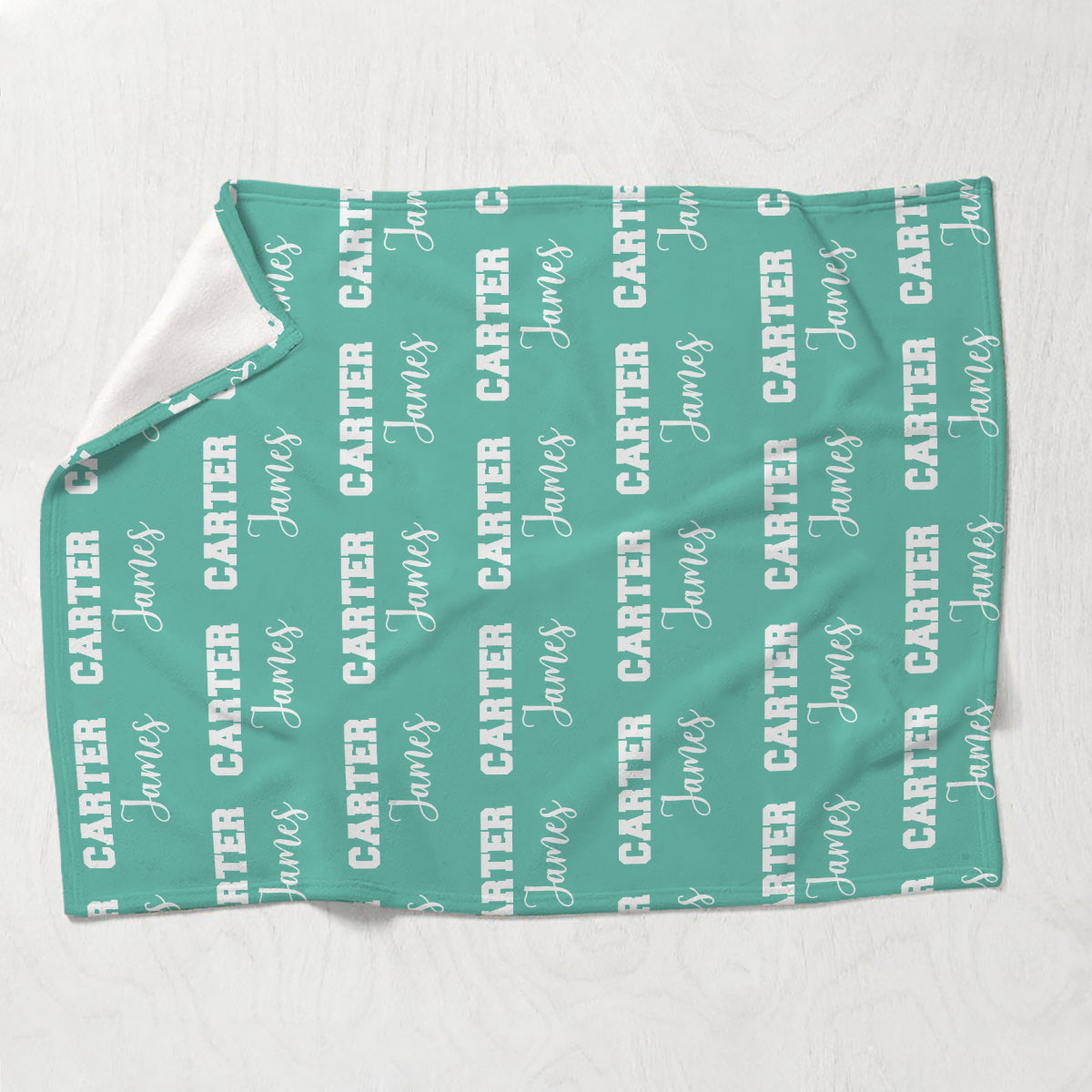 Custom Name Pattern - Personalized Newborn Blanket