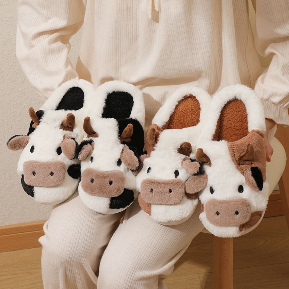 Cow Cotton Cow Slippers - gift for anyone - Slippers