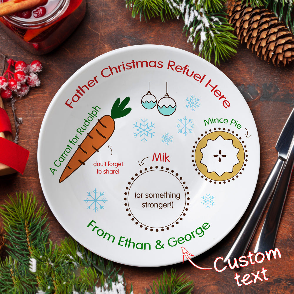 Christmas Dinner Plate - Personalized Family Plate