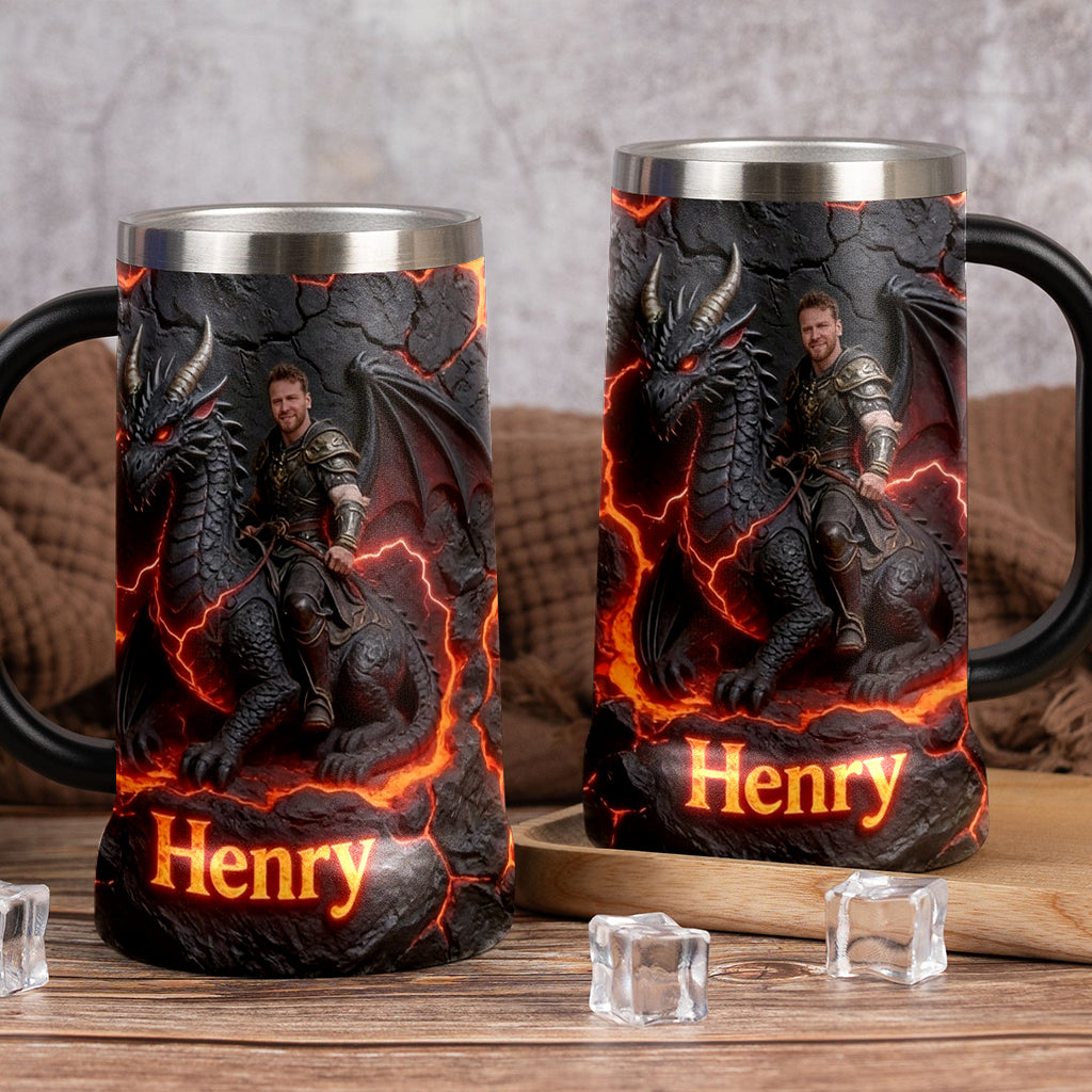 Flying With The Dragon - Personalized Dragon Beer Stein
