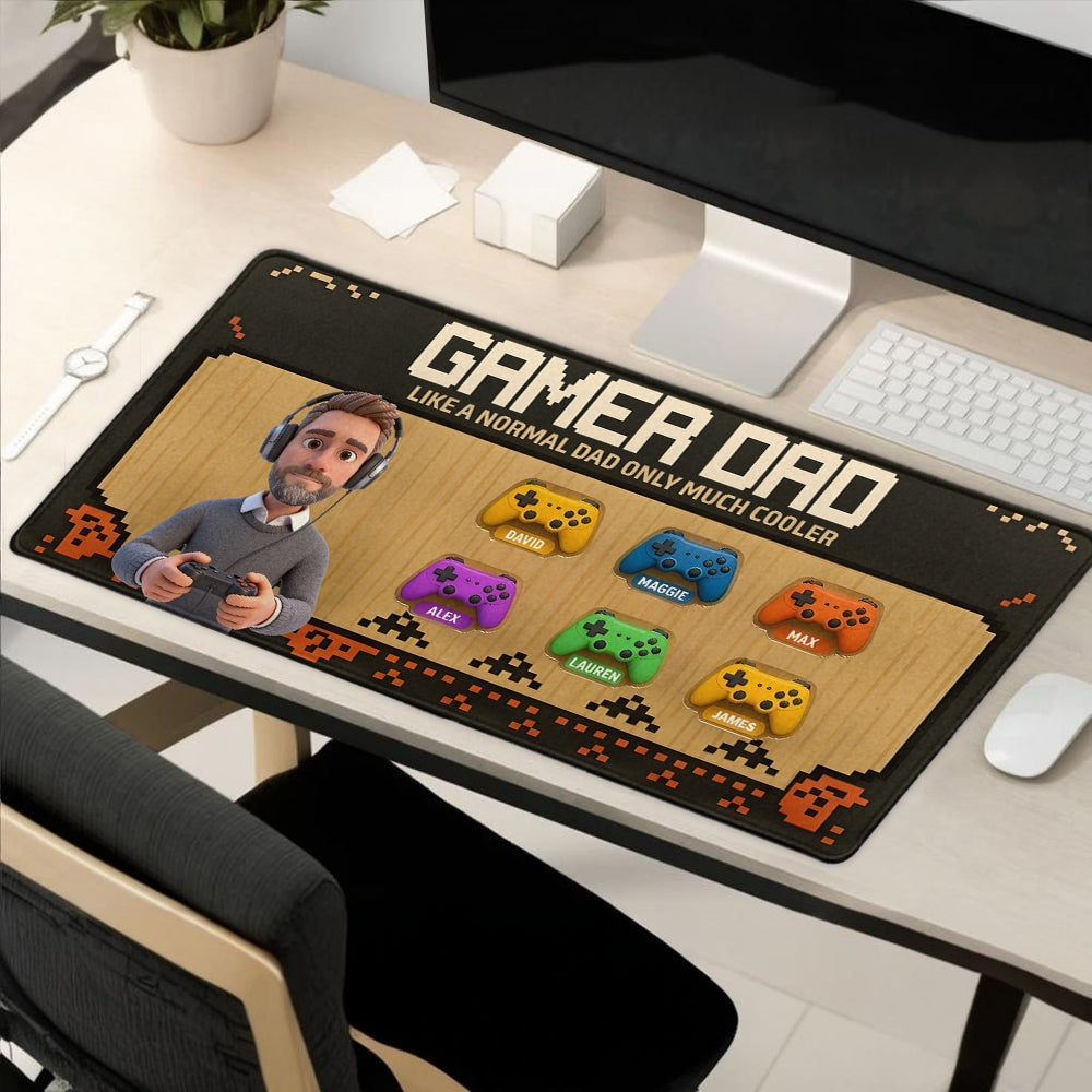 Gamer Dad - Personalized Video Game Mouse Pad