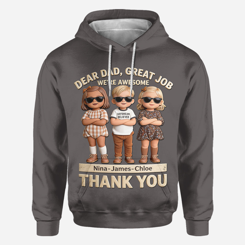 Great Job Dad - Personalized Father All Over Shirt
