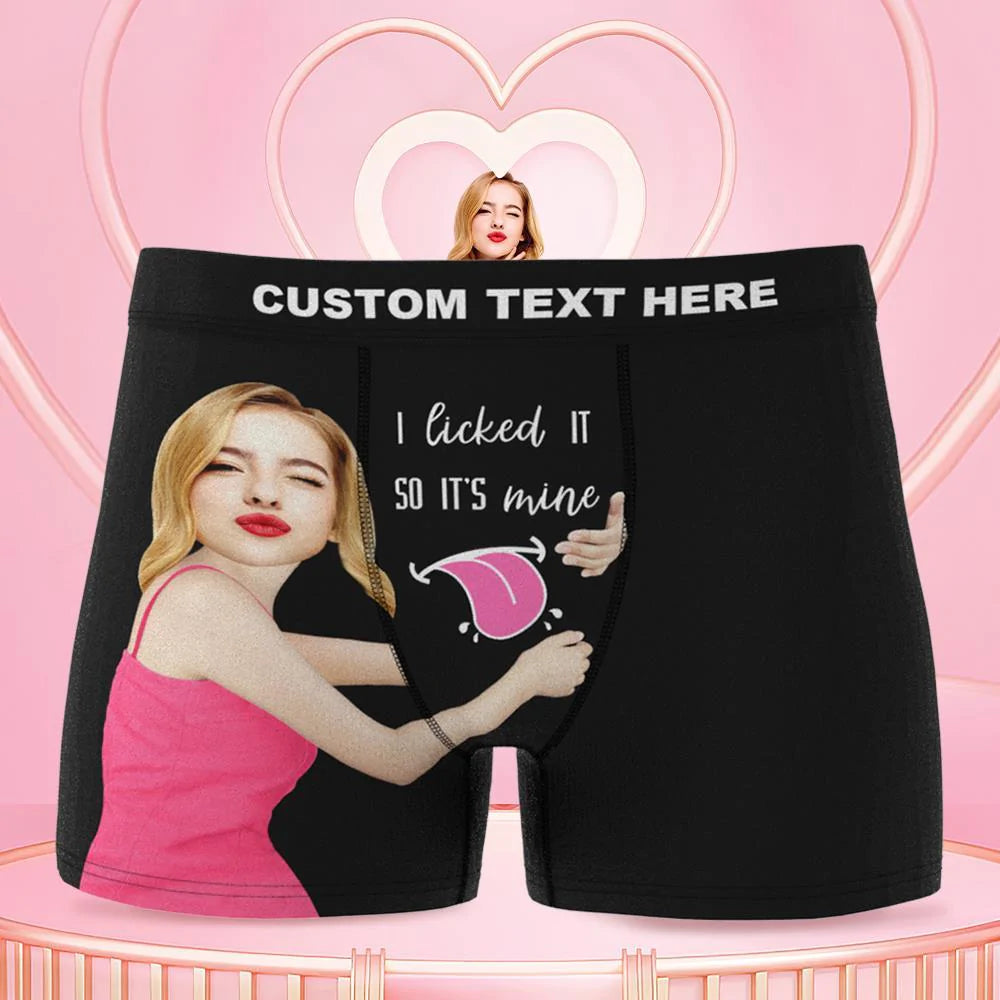Custom Wife Or Girlfriend Face Boxers - Personalized Couple Men's boxer briefs
